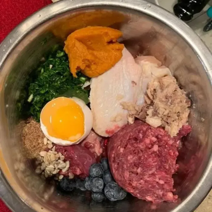 Carnes e vísceras porcionadas para o gato